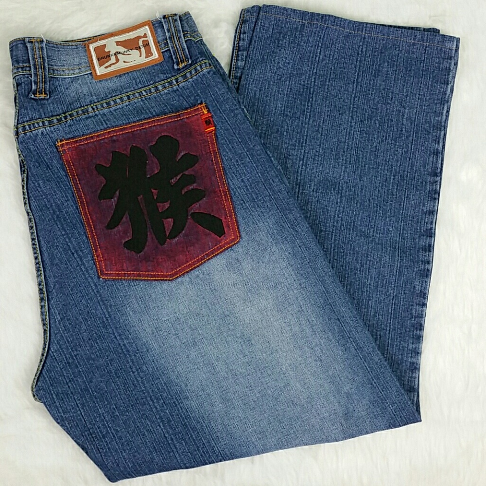 Men's Drunkenmunkey Jeans 36X32 Relaxed Fit